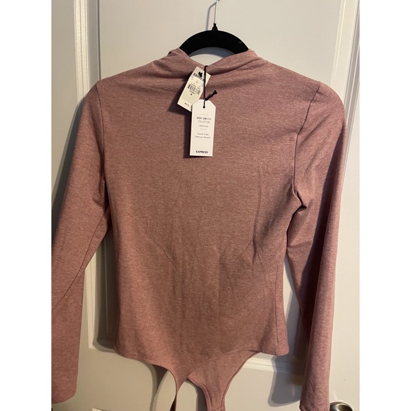Express  Body Contour Bodysuit Cutout Mock Neck - Picture 3 of 3
